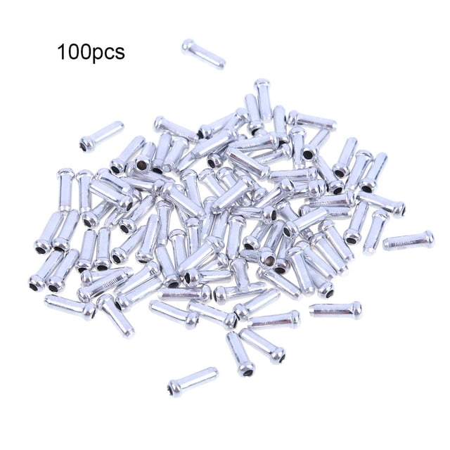 Bicicleta 100 Uds. De aluminio para bicicleta, freno de bicicleta, palanca de cambios, puntas de Cable interno, tapa de extremo de Cable