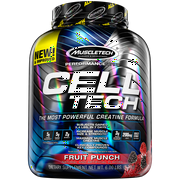 Cell Tech Creatine Monohydrate Formula Powder, HPLC-Certified, Improved Muscle Growth & Recovery, Fruit Punch, 56 Servings (5.95lbs)
