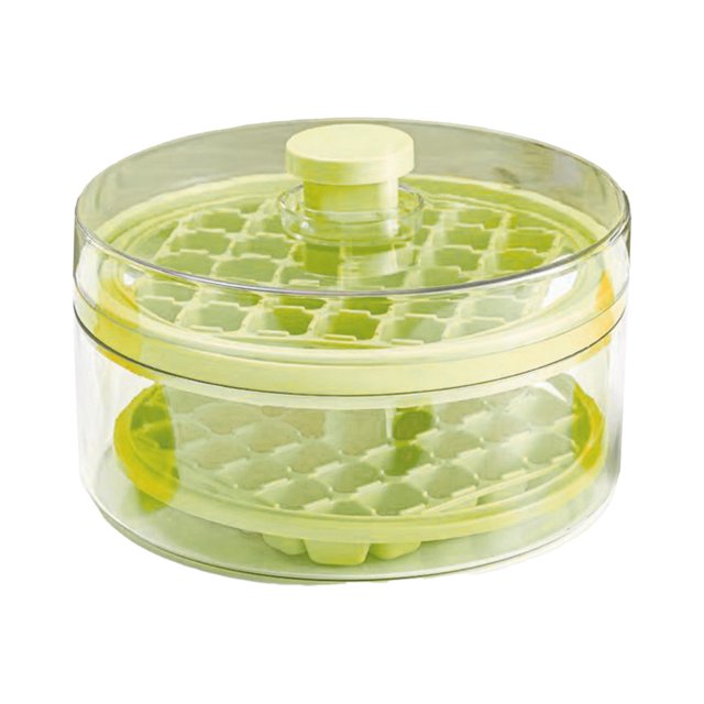 Bandejas para cubitos de hielo de doble capa, sin olor y de gran capacidad, de forma redonda para bebidas frías, café y cócteles