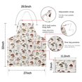 thumbnail image 7 of Red Mushroom Plant Light Pattern Apron-Garden Aprons for Women with Pockets-Cotton Linen Waterproof Kitchen Cooking Gardening Aprons Adjustable for Kitchen,Cooking,BBQ and Salon 33x27 Inch, 7 of 7