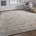 thumbnail image 6 of 2' X 3' Brown And Gray Wool Abstract Hand Knotted Area Rug, 6 of 10
