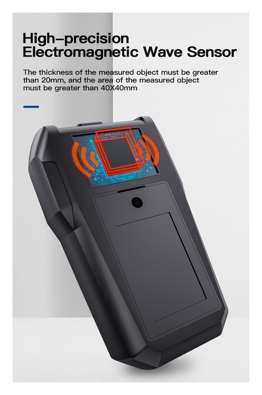 Inductive Timber Moisture Meter Drywall Masonry Softwood Hardwood Water Content Detect Non-contact Wood Moisture Detector ,Wide Applications