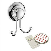Gecko-Loc Towel Hooks Bathroom Shower Kitchen Suction Holding- Silver