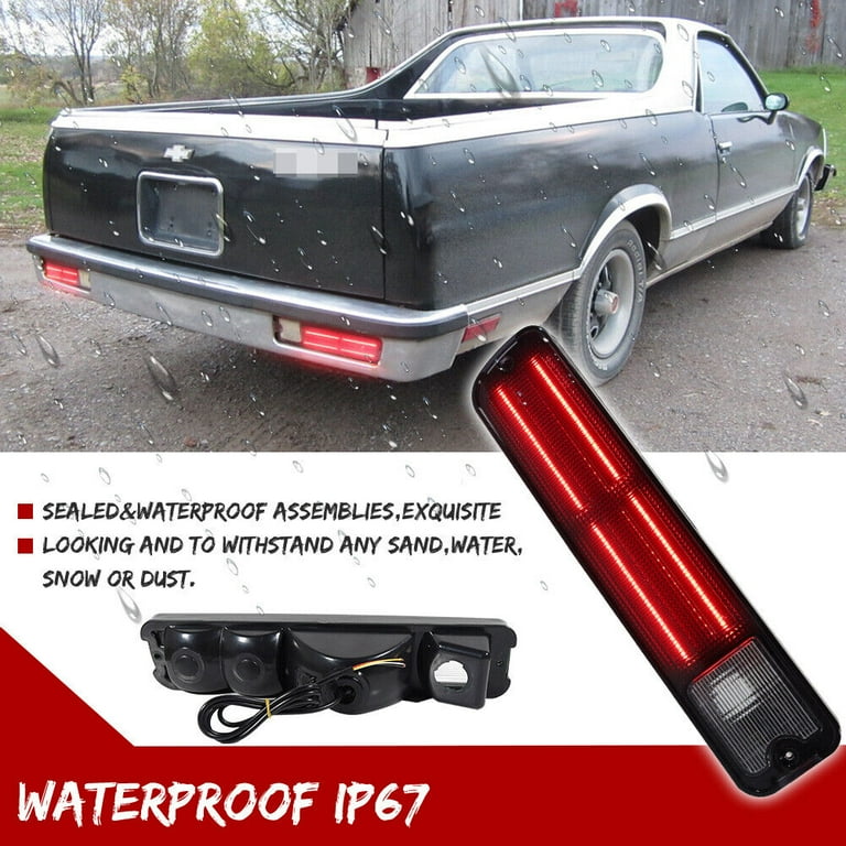 GTINTHEBOX Smoked LED Rear Tail Lights For 1979 1987 Chevrolet El Camino Malibu GMC Caballero