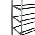 thumbnail image 3 of Simplify 10 Tier Space Saving Mobile 40 Pair Shoe Rack, Plastic and Metal, Gray, 3 of 8