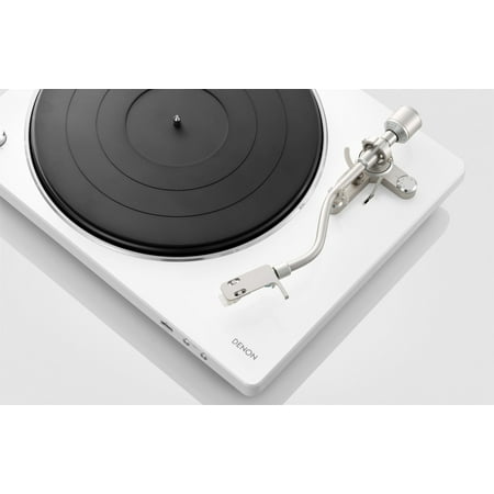 Denon - Semi-Automatic Analog Turntable - White