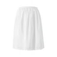 thumbnail image 2 of Woshilaocai Women Half Slips Elastic Waist Solid Color Satin Underskirt Lace Trim Skirt for Under Dresses, 2 of 6