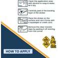 thumbnail image 3 of Baby on Board Sign Stickers High Intensity Safety Sign Baby in Car Feet Decal for Car Bumper Window (Yellow2), 3 of 6