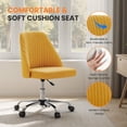 thumbnail image 3 of Silla de escritorio Simple Deluxe sin brazos amarilla con ruedas, 3 of 7