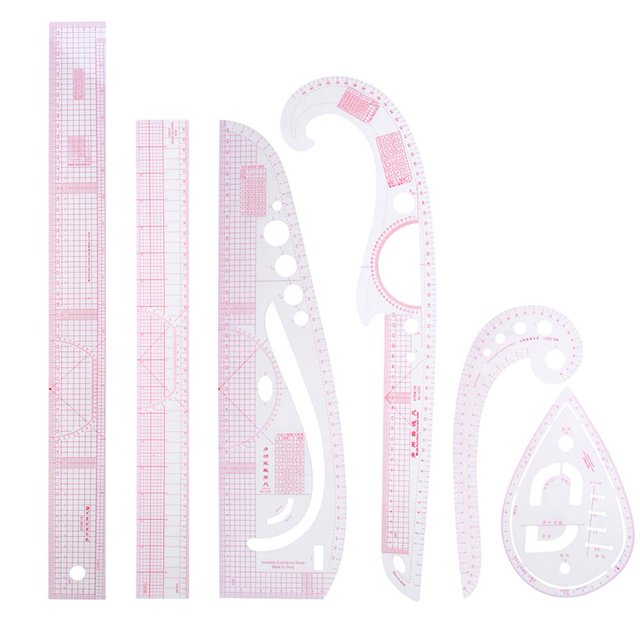 Reglas/set DIY multifunción acolchado costura costura Patchwork dibujo 6 uds