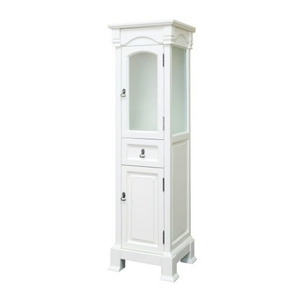 Bellaterra-Home Linen cabinet-wood-white