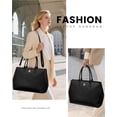thumbnail image 6 of LOVEVOOK Laptop Tote Bag for Women with Large Cup Holder, 15.6 Inch PU Leather Work Bag Teacher Tote Bag, Waterproof Computer Bags Business Office Briefcase Handbag, 6 of 6