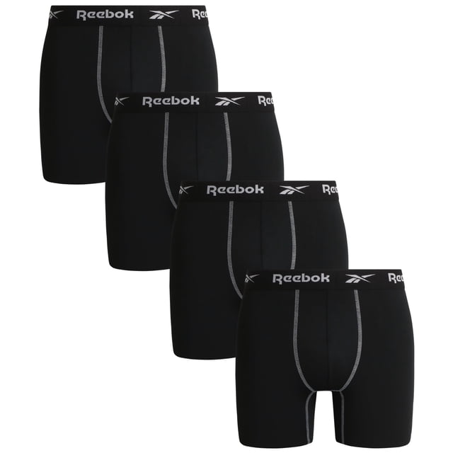 Calzoncillos bóxer Reebok Stretch Performance para hombre, paquete de 4