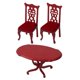 thumbnail image 1 of Mesa de comedor para casa de muñecas a escala 1/12, adorno de escena de vida, juguete para niños, accesorios para casa de muñecas rojo, 1 of 9