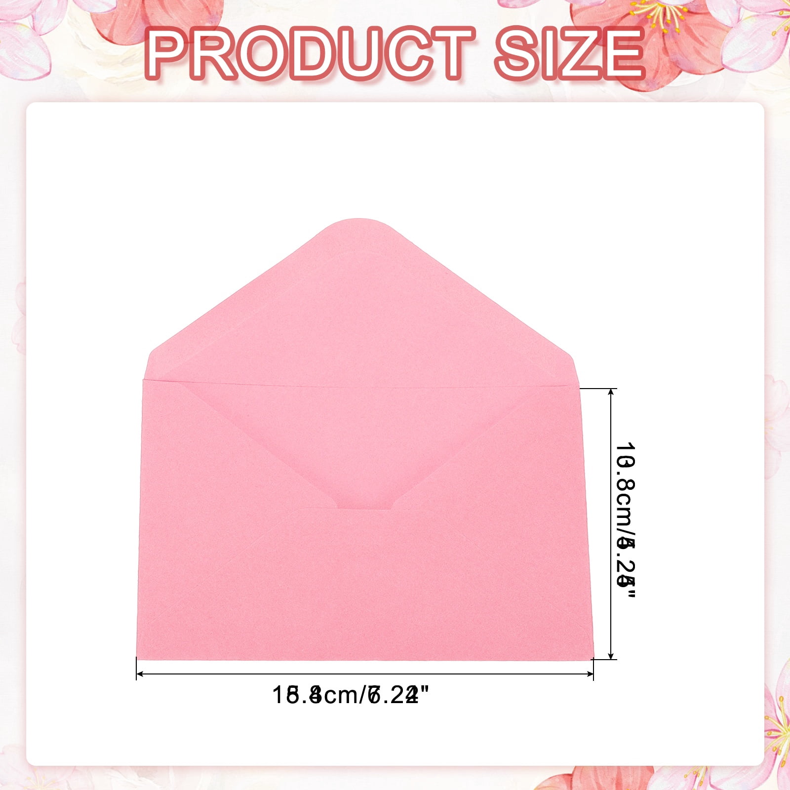 Invitation Envelopes, Greeting Card Envelopes V-Flap Design for Weddings and Special Occasions Pink
