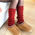 thumbnail image 3 of Calcetines torcidos de capas de otoño e invierno para mujer, calcetines de punto cálidos de moda para días, calcetines de lana por encima de la rodilla, 3 of 5