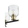 thumbnail image 2 of 610-3-6965 Quorum Lighting Monarch - 3 Light Chandelier-Noir/Satin Nickel Finish-Clear Glass Color   -Traditional Installation, 2 of 5