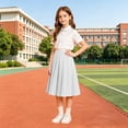 thumbnail image 7 of Girls Pleated Skirt with Built-in Shorts High Waisted A-Line Tennis Skirts for Cheer Uniform Office Work Casual Skirts, 7 of 7
