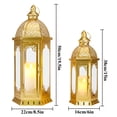 thumbnail image 2 of Set of 2 Decorative Candle Lantern 22"&17" H Outdoor Candle Lanterns Vintage Metal Candle Holder for Garden Living Room Indoor, 2 of 6