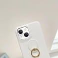 thumbnail image 4 of Compatible with iPhone 14 Plus Ring Stand Case 360 Degree Rotation Holder Kickstand Stand PU Leather Slim Luxury Shockproof Cover for Women Girls White, 4 of 9
