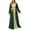Green, variant on Elegant Muslim Abaya Dress With Embroidery Long Sleeve Robe And Inner Gown Two Piece For/BU1/XS