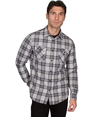 Three Sixty Six Flannel Shirt for Men Mens Dry Fit Lightweight Fitted Flannels 