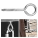 thumbnail image 3 of 10 unidades por paquete. Ganchos de acero inoxidable para tornillos de ojo, ganchos metálicos, abrazaderas de madera, ganchos de ojo, tornillos autorroscantes M6., 3 of 5