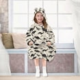 thumbnail image 7 of joogoo Wearable Blanket Hoodie for Retro Dinosaurs Oversized Sherpa Hooded 3-14 YR M, 7 of 7