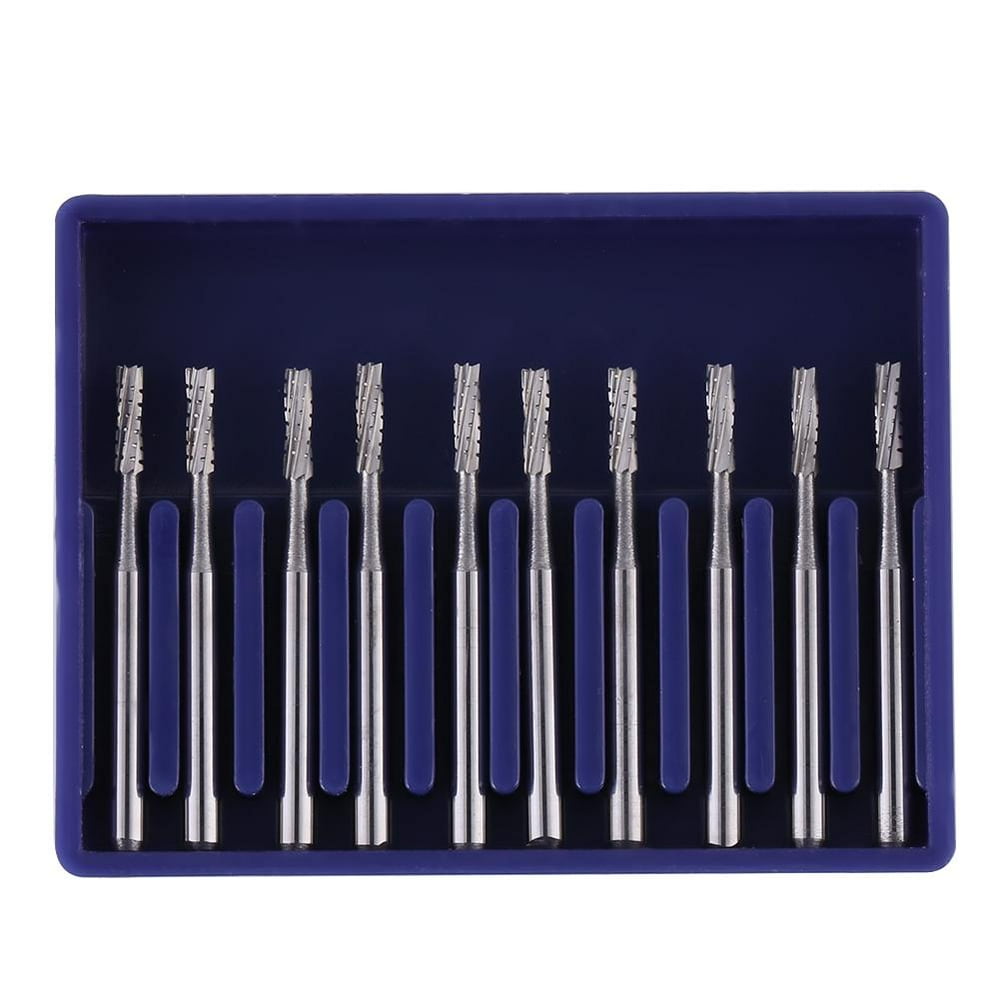 OTVIAP Dental Burs,10pcs FG557 Tungsten Carbide Steel Dental Crown