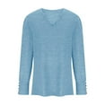 thumbnail image 6 of Patlollav Blouses Women Long Sleeve Solid Color Comfortable Breathable V-Neck Shirt Tops, 6 of 6