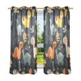 thumbnail image 6 of Yayeee Window Curtains Light Filtering 63"x42" Grommet Panel Pair Home Living Room Decor, Cartoon Dinosaur, 6 of 7