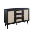 thumbnail image 6 of Walker Edison Global Rattan Door Wood TV Stand, Black, 6 of 11