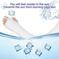 thumbnail image 3 of 2PCS Cooling Shawl Arm Sleeve with Finger Hole Anti-UV Sun Protection Shrug for Golf & Outdoor Sports, 3 of 7