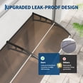 thumbnail image 5 of UV & Sun Protection Outdoor Awning Canopy,Clear Cover with Sturdy Plastic Steel Brackets,Easy Install, for Patio or Entrance Shelter, Brown, 5 of 7