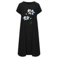thumbnail image 5 of USSUMA Dress for Women Wedding Guest Short Sleeve Linen Cotton Shift T Shirt Midi Summer Dress Casual Daisy Print Knee Length 2022 Sundresses Beach Round Neck Womens Sun Dresses, 5 of 6