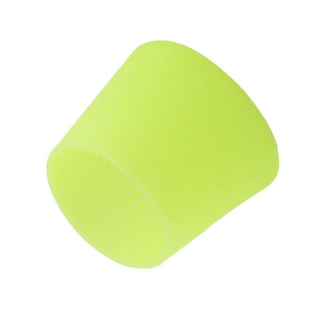 Heat Treated Water Glass - Home Silicone Heat Insulation Nonslip Glass Water Cup Bottle Sleeve Green Yellow