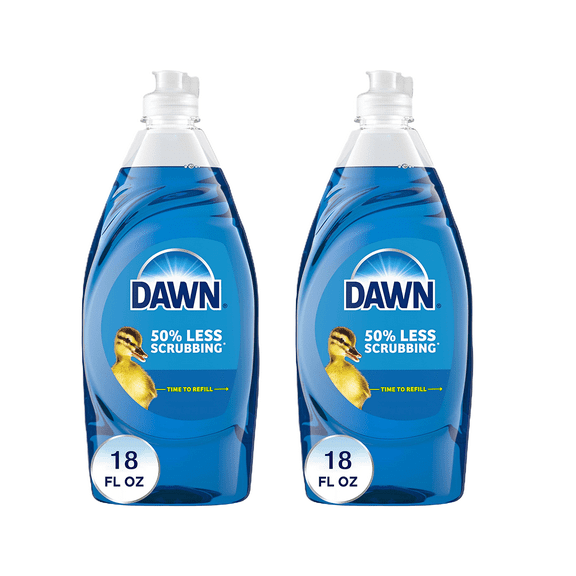 (2Pack) Dawn Ultra Dish Soap Dishwashing Liquid, Original Scent, 18 fl oz