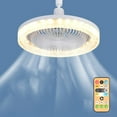 thumbnail image 4 of August Under Saving, E27 Spiralss Crystal Fan Light Fan Chandelier Integrated Intelligent Remote Control Crystal Light Home Bedroom Kitchen, 4 of 6