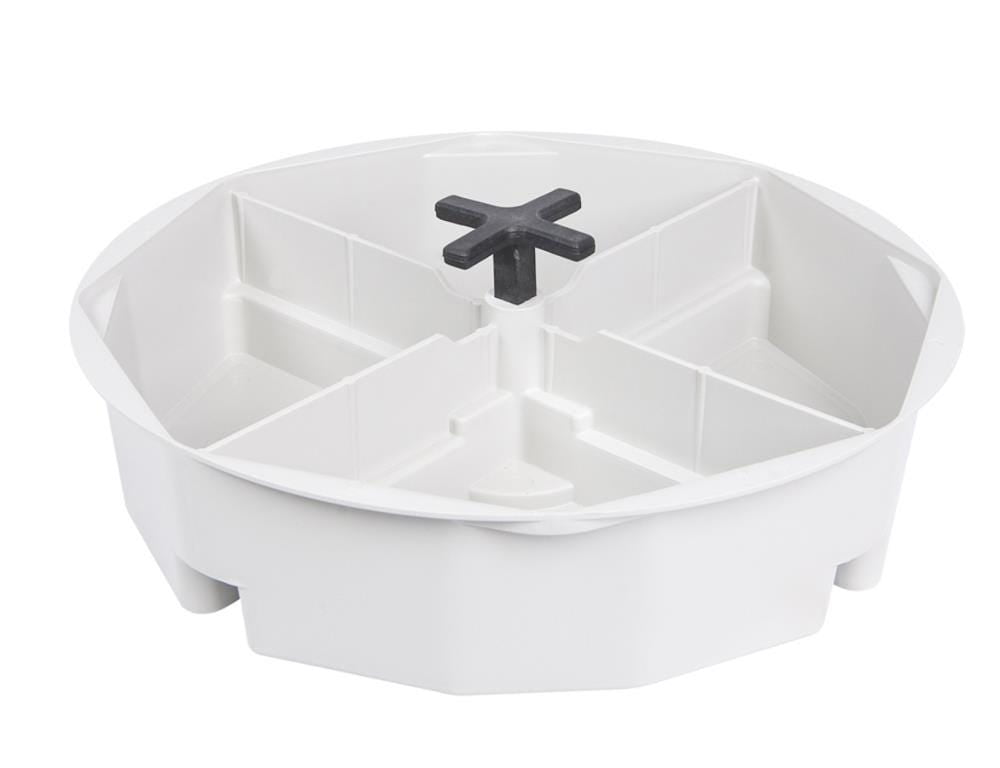 Clc , Full Round Bucket Tray, Stackable, Plastic, White, 1152