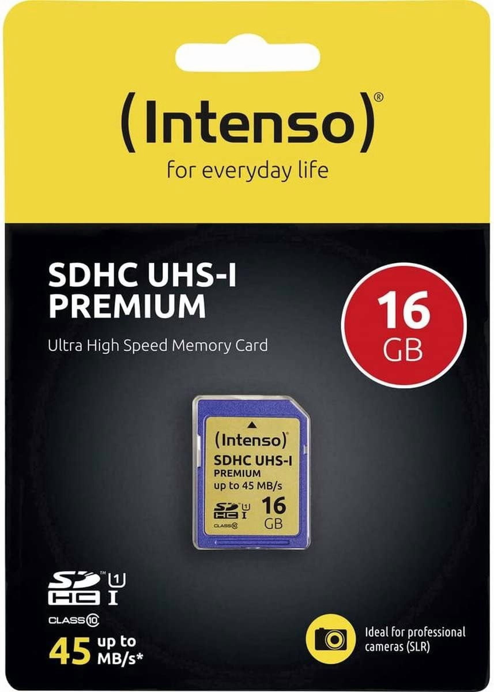 No Author Intenso Premium SDHC Memory Card, Class 10 UHS-I, 16 GB, Blue 16 GB SD