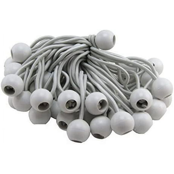 Shop-Tek 100 PC.6 White Ball Bungee, White Color - Sold by Only