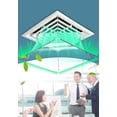 thumbnail image 2 of Air Conditioner Deflector Height Adjustment Square Air Conditioning Vent Cover, Air Vent Deflector for Commercial Office Ceiling AC Vents, Transparent (Color : Clear, Size : 30x30cm), 2 of 7