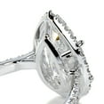 thumbnail image 3 of Edge Jewel Wedding Moissanite Ring - 2.4 Ct VVS1 Pear Cut Solitaire Moissanite Ring for Her - 14K White Gold Plated Ring for Her - Halo Engagement Ring for Her - Eternity Wedding Band for Women's, 3 of 3