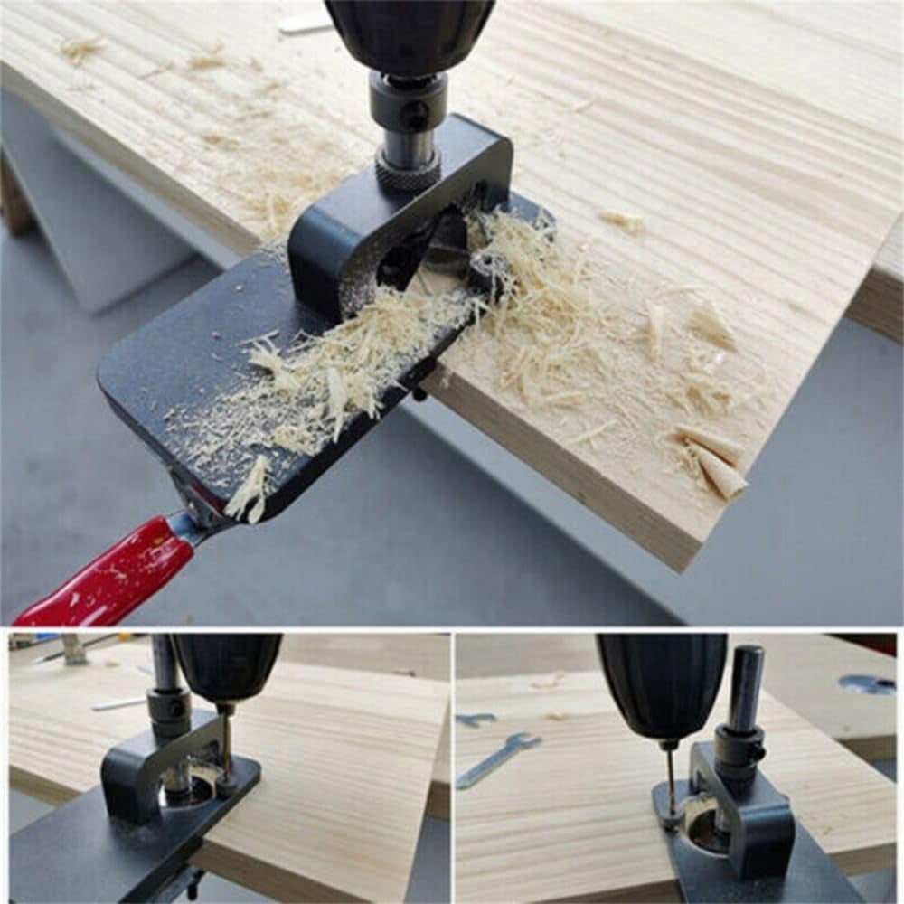 35MM Concealed Hinge Jig, Aluminum Alloy Hinge Hole Drilling Jig Puncher Locator, Woodworking Drilling Tools For Door Cabinets Hinges Mounting