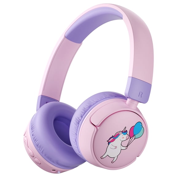 Unicorn Kids Bluetooth Headphones for Girls Aged 3-12, Toddler Headphones for School, 85/95dB Safe Volume, 50H Playtime, Bluetooth 6.0, Built in Mic