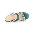 thumbnail image 4 of BLISSFUL STEP Women's Glitter Rhines Stiletto Heel Sandals Green 10, 4 of 8