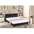 thumbnail image 7 of Full Size Platform Bed Upholstered Bed Frame Bedroom LED Light Headboard with Color Changing LED Light Slats Bed Black, 7 of 7