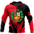thumbnail image 2 of Sudadera con capucha con estampado de bandera de España, México y Brasil en 3D para hombre, sudadera con emblema nacional de Perú, chándal informal de talla grande para hombre, 2 of 4
