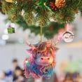 thumbnail image 1 of Adornos navideños Colgantes planos de acrílico Adornos 2D para el árbol de Navidad Mini adornos navideños Colgantes para el interior del coche Colgantes para llaveros, 1 of 2