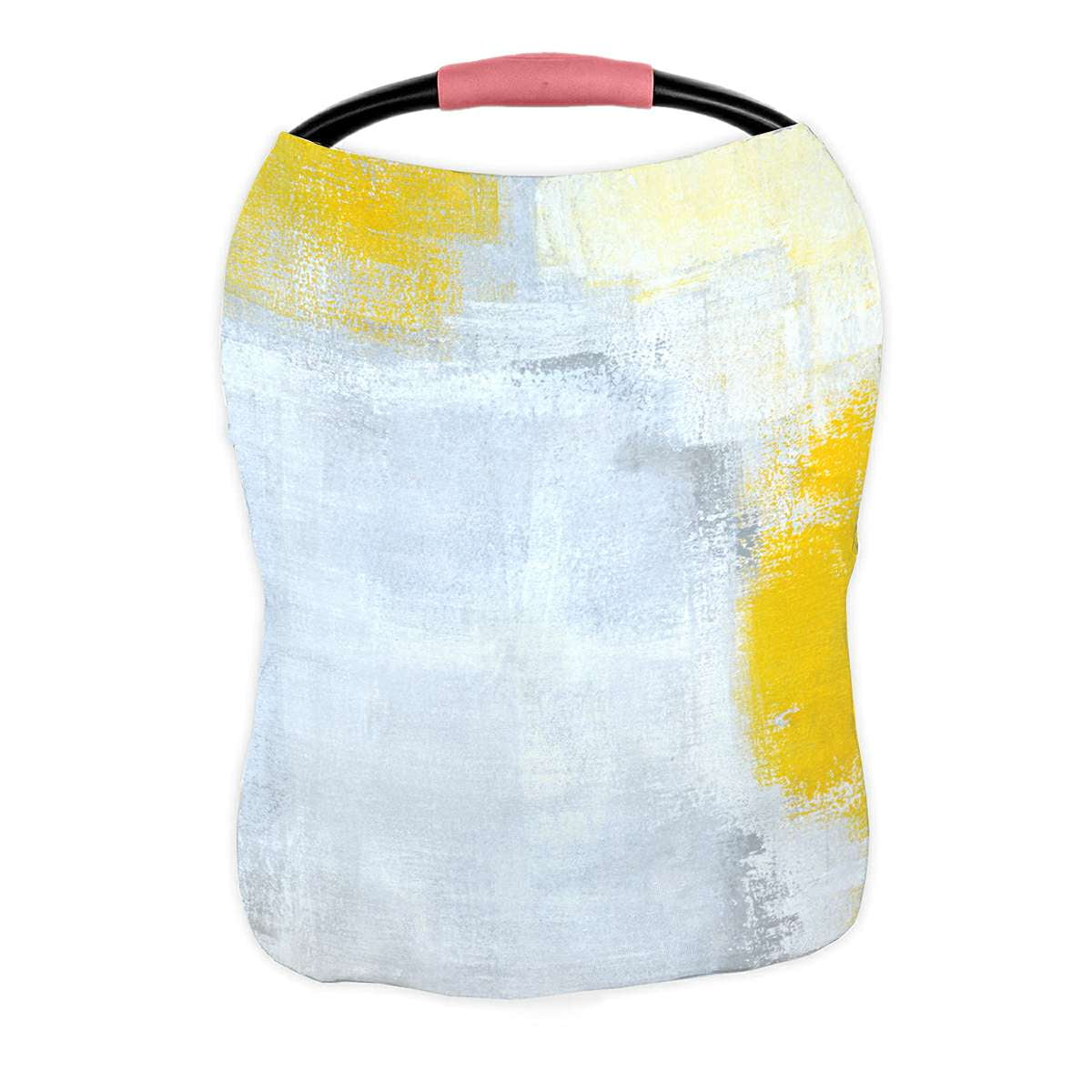 ECZJNT Grey And Yellow Abstract Art Painting Nursing Cover Baby Breastfeeding Infant Feeding Cover Baby Car Seat Cover